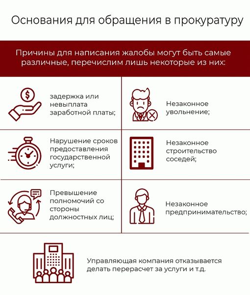 Основания для обращения в прокуратуру