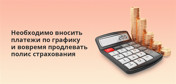 Необходимо вносить платежи по графику и вовремя продлевать полис страхования