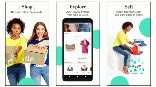 Комиссионный сбор ThredUp для женской и детской одежды