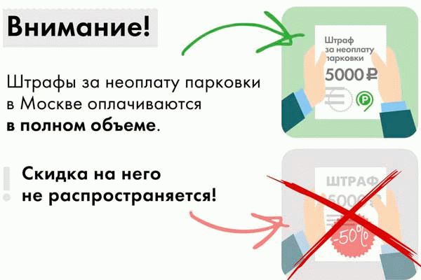 штраф за парковку неоплаченную 50 скидка